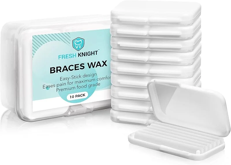 Brace Strip Wax. 50 strips, Unflavored, For braces