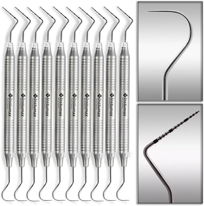 Chairside Explorer Set. Explorer, probe, and mirror, Autoclavable cassette, Stainless steel