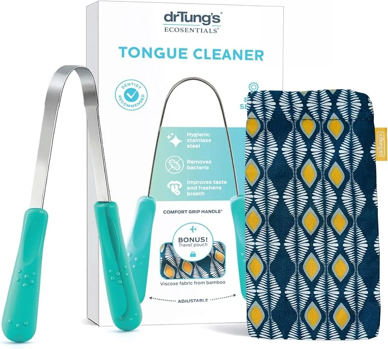 Foamline Tongue Scraper. Stainless steel, Reusable, Rinse clean