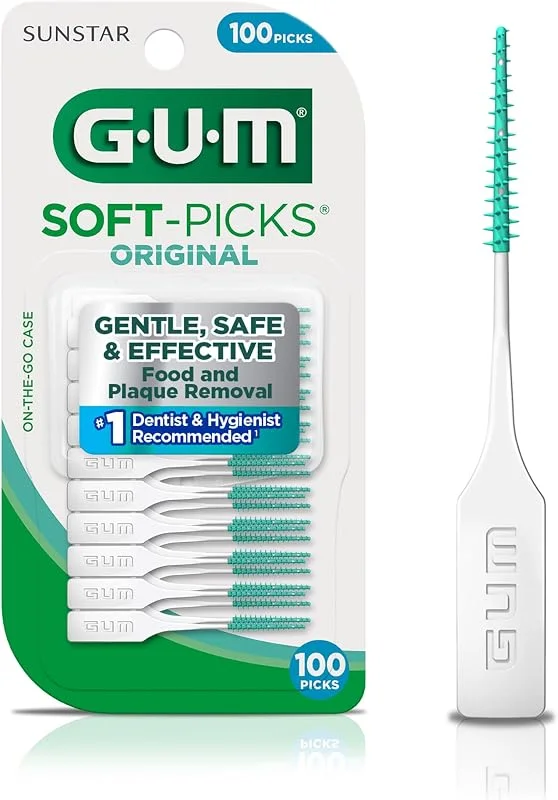 Gumline Soft Picks. 60 picks, Pocket tin, Soft tips