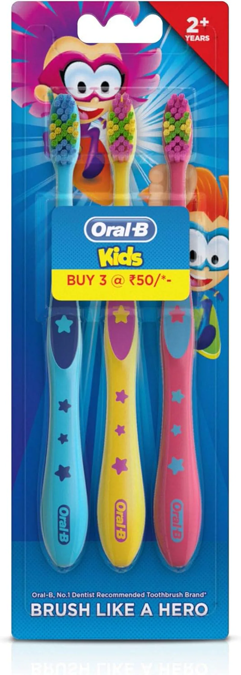 Jetty Kids Brush. Extra soft, 3 count, For kids