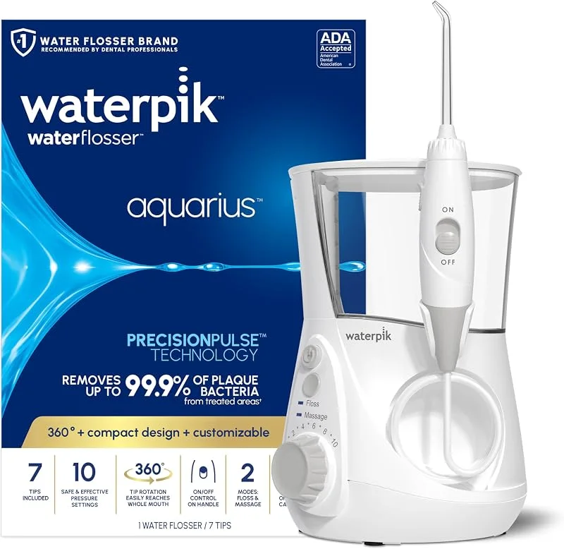 Kelpcurrent Counter Flosser. Countertop, Multiple pressures, Tip set included