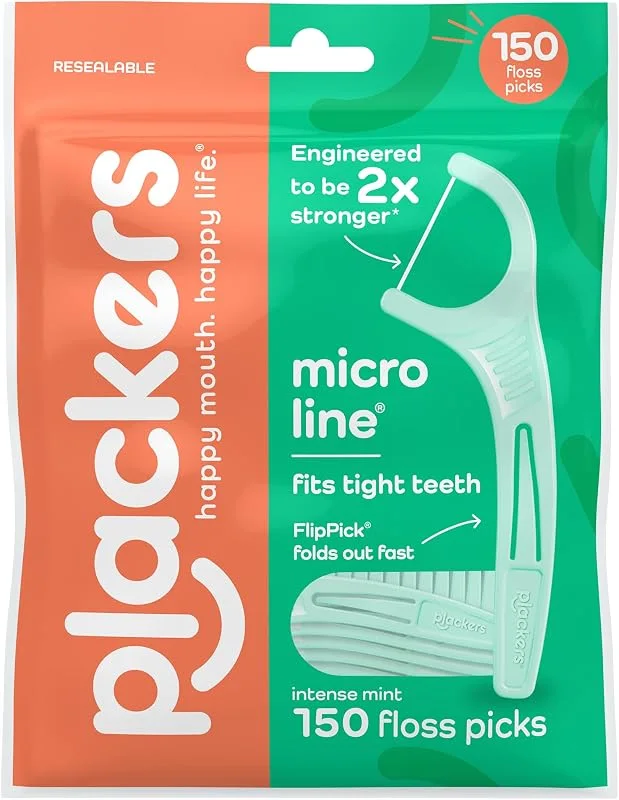 Microtide Mint Picks. 150 picks, Intense mint, Micro line