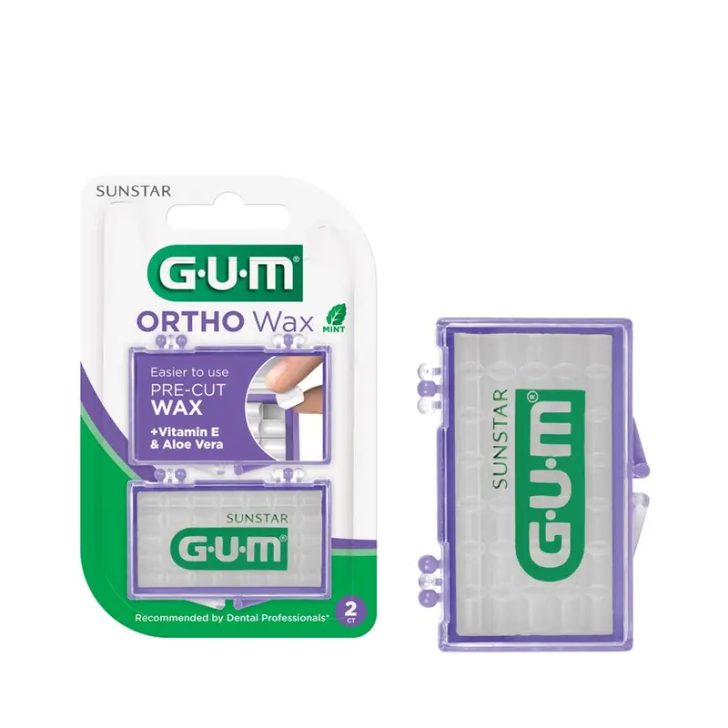 GUM Orthodontic Wax for Braces & Dental Devices- Vitamin E & Aloe Vera, Mint Flavor (Pack of 2). Mint, Walmart listing