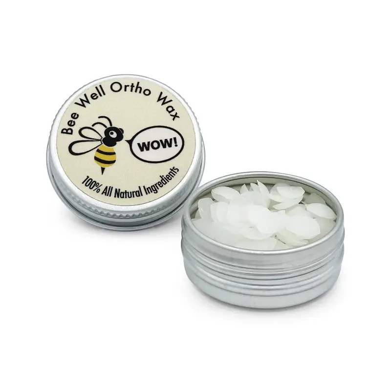Bee Well Ortho Wax Pure | All Natural Extra Firm Braces Wax | Protect, Prevent & Relieve Orthodontic Braces Discomfort & Mouth Pain | Aluminum Jar | 75 Pieces of Wax for Braces. 75 Pieces, Walmart listing