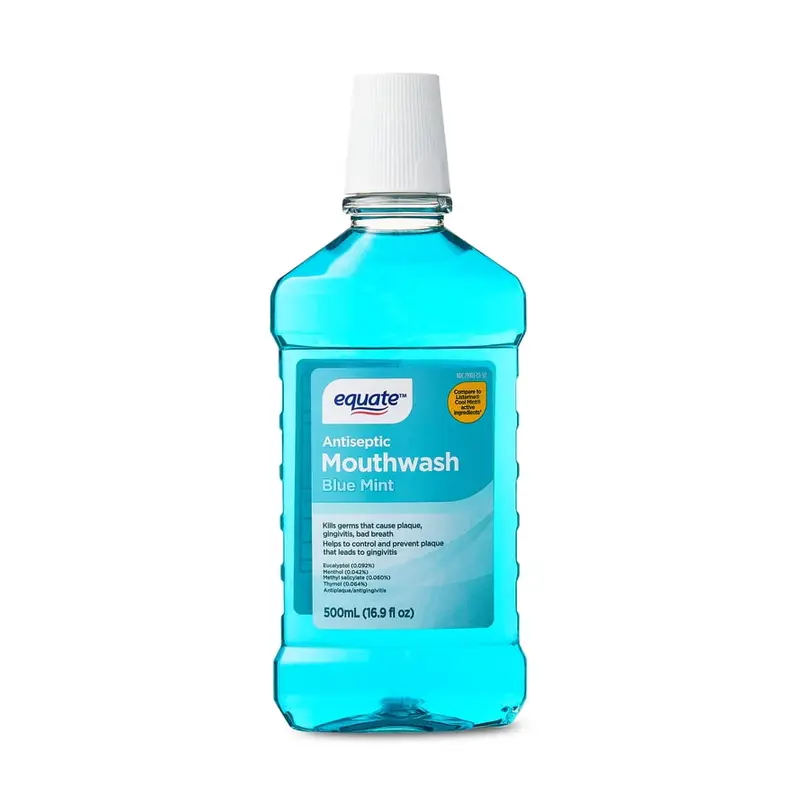 Equate Antiseptic Mouthwash, Blue Mint, 500 mL. 500 mL, Mint