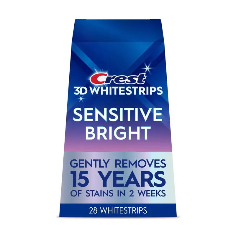 Crest 3DWhitestrips at Home Teeth Whitening, Sensitive Teeth, 14 Treatments, 28 Strips. 14 Treatments, Walmart listing