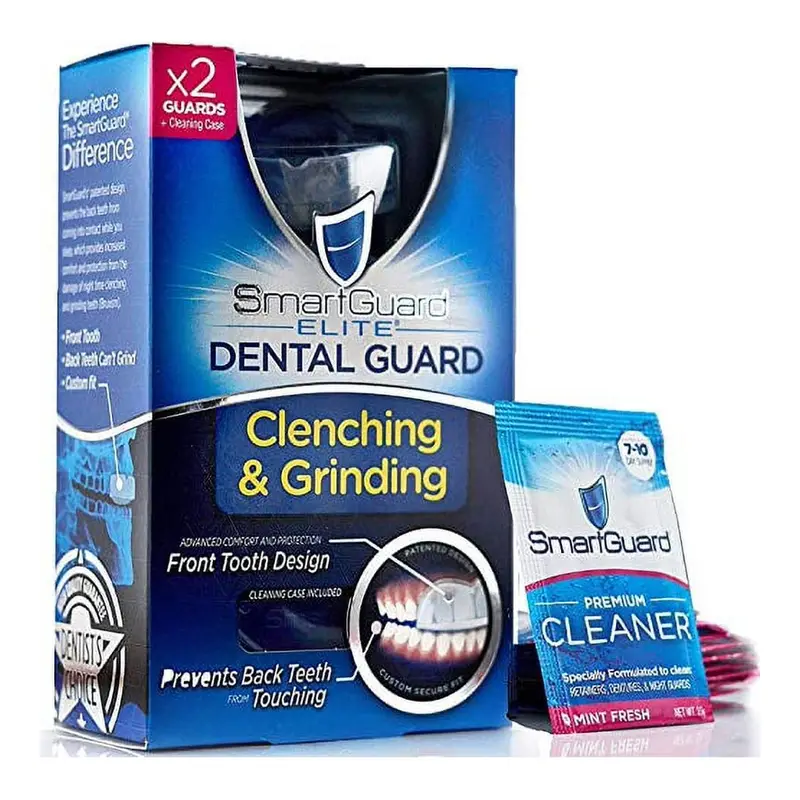 SmartGuard Nighttime Dental Protectors with Storage Case & Denture Cleaning Crystals. Travel cover, Walmart listing