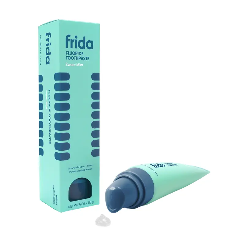 Frida For Kids Fluoride Toothpaste for Kids, Cavity Protection, Sweet Mint, 4 oz. 4 oz, Fluoride, Kids