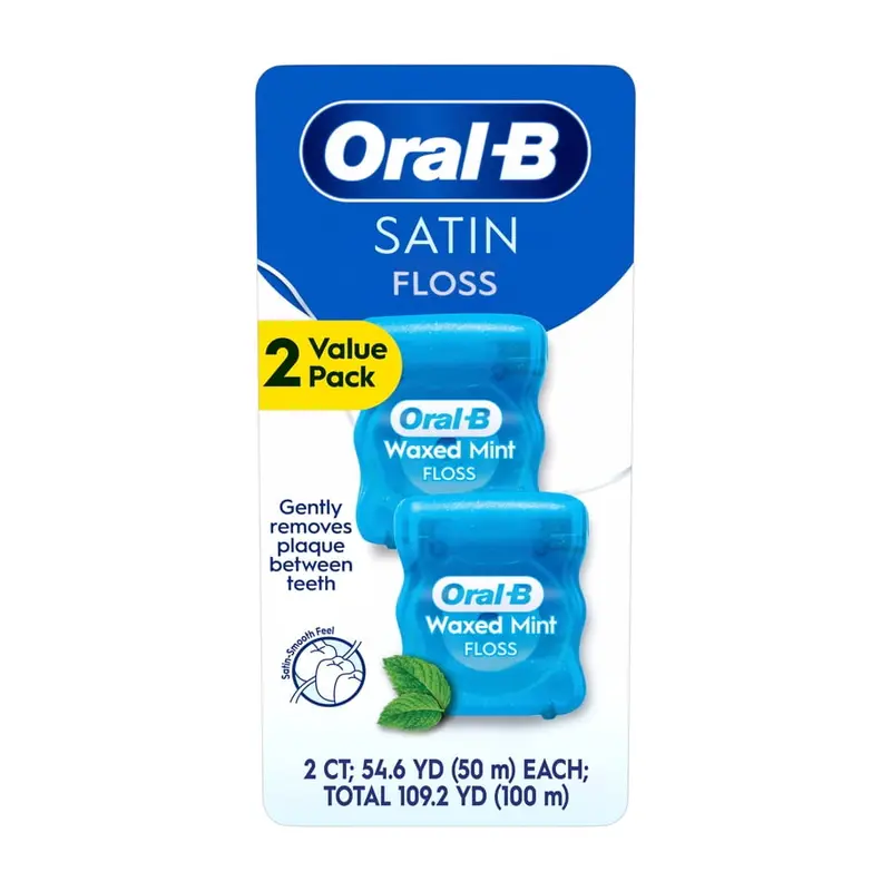 OralB Floss, Complete Satin Mint Dental Floss, 2 Pack. 2 Pack, Mint