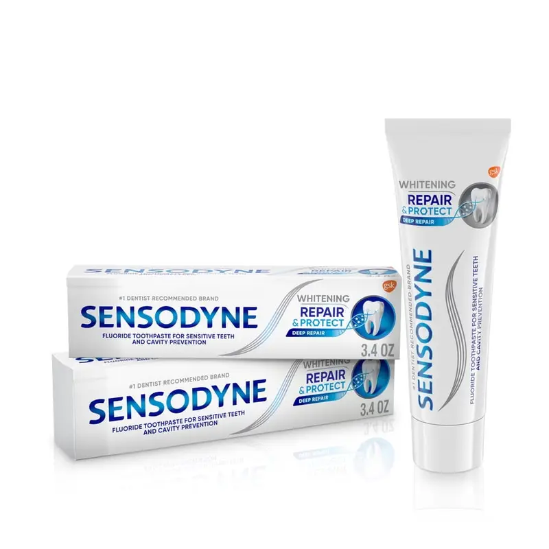 Sensodyne Repair and Protect Whitening Sensitive Toothpaste, Mint Flavor, 3.4 Oz, 2 Pack, for Adults. 2 pack, Mint