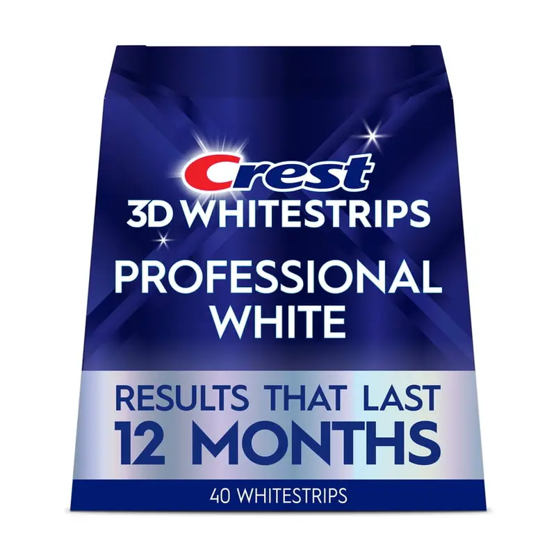 Crest 3D Whitestrips Professional White At-home Teeth Whitening Kit, 20 Treatments, 20 Levels Whiter. 20 Treatments, Walmart listing