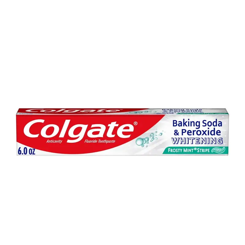 Colgate Baking Soda and Peroxide Whitening Toothpaste Gel, Frosty Mint Stripe, 6 oz. 6 oz, Mint
