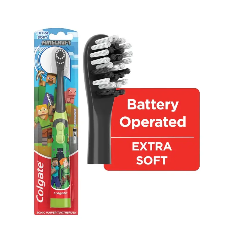 Colgate Kids Battery Powered Minecraft Toothbrush, 1 Count, Child. 1 Count, Rechargeable