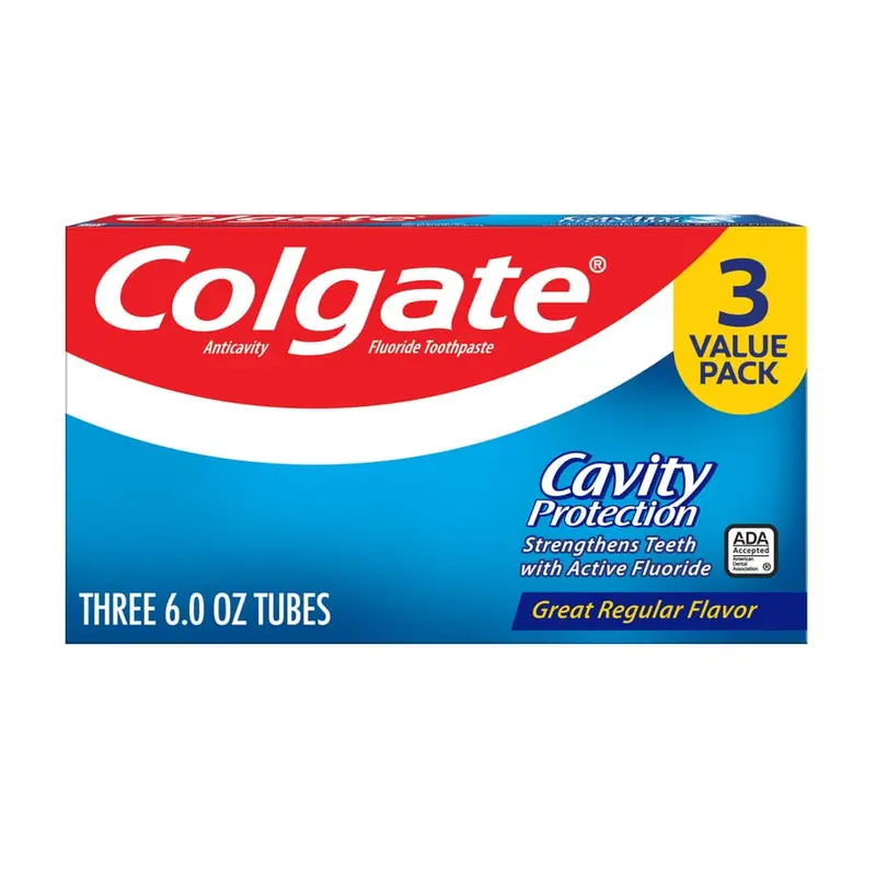 Colgate Cavity Protection Fluoride Toothpaste, Great Regular Mint Flavor, 3 Pack, 6 oz. 6 oz, 3 Pack, Fluoride